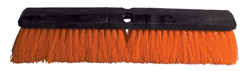 24" - Orange Safety Broom Without Handle - Industrial Tool & Supply