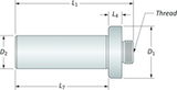 1-1/4" SS x 1-1/2-18 Thread Mount - Boring Head Shank - Industrial Tool & Supply