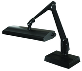 Broad Area Coverage LED Task Light  Dimmable  31" Floatng Arm  Desk Base - Industrial Tool & Supply