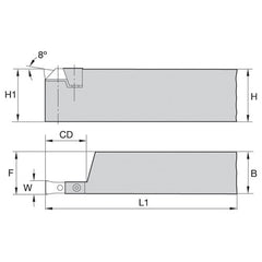 32250110500 W LG HOLDER FOR GROOVING - Exact Industrial Supply