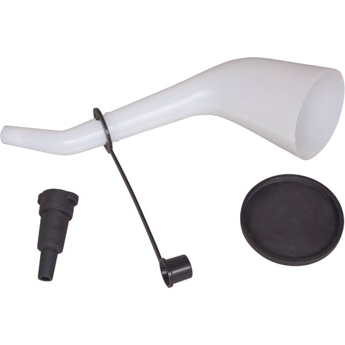 Offset Funnel with Spout Cap and Lid - Industrial Tool & Supply