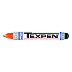 Texpen Medium Marker - Stainless Steel Ball Tip - Orange - Industrial Tool & Supply