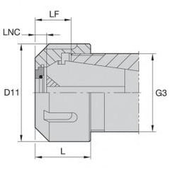 LNABER32M LOCKNUT-COOLANT STYLE - Industrial Tool & Supply