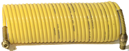 #N38-12A - 3/8 MPT x 12 Feet - Yellow Nylon - 1-Swivel x 1- Rigid Fitting(s) - Recoil Air Hose - Industrial Tool & Supply