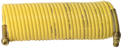 #N34-25A - 3/4 MPT x 25 Feet; Yellow Nylon; 1-Swivel x 1- Rigid Fitting(s) - Recoil Air Hose - Industrial Tool & Supply