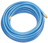 #TP4025 - 1/4 MPT x 25 Feet - Light Blue Thermoplastic - 2 Rigid Fitting(s) - Air Hose - Industrial Tool & Supply