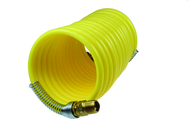 #N12-50A - 1/2 MPT x 50 Feet - Yellow Nylon - 1-Swivel x 1- Rigid Fitting(s) - Recoil Air Hose - Industrial Tool & Supply