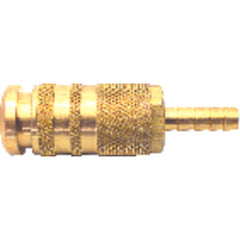 Model 15C90B4H–1/4″ Hose Barb–1/4″ Body Size - Automatic Combo Coupler - Industrial Tool & Supply