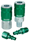 #A71458B - 1/4'' Body x 1/4 NPT (14-Pcs) - Green ARO Coupler & Plug Kit - Industrial Tool & Supply