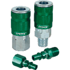 Model A71420B–1/4″ Body × 1/4″ NPT Male (1 piece) - Green ARO Coupler - Industrial Tool & Supply