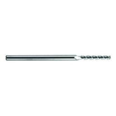 .8mm Dia. - 75mm OAL - Extra Reach - Ball Nose-AD-Carbide End Mill - 3FL - Industrial Tool & Supply