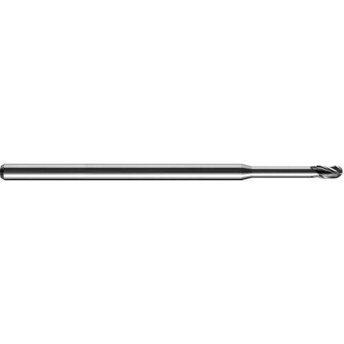 ‎0.01″ Dia. × 1/8″ Shank × 0.015″ DOC × 2-1/2″ OAL, Carbide TA, Spiral , 3 Flute, 30° Helix, Ballnose End Mill - Exact Industrial Supply