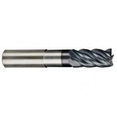 3/4" Dia. - 1" LOC - 7" OAL - .030 Radius 5 FL Carbide S/E HP End Mill-AlTiN-x - Industrial Tool & Supply