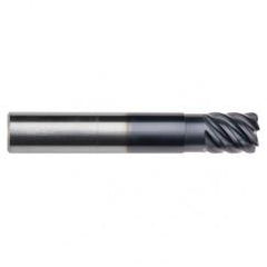 1/8" Dia. - 1/4" LOC - 2-1/2" OAL - .015 Radius 5 FL Carbide End Mill-Uncoated - Industrial Tool & Supply