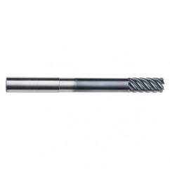 1/2" Dia. - 1-1/8" LOC - 4" OAL - .015 Radius 6 FL Carbide End Mill-Uncoated - Industrial Tool & Supply