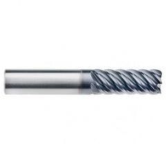 1/2" Dia. - 2-1/8" LOC - 4" OAL - .015 Radius 6 FL Carbide End Mill-AlTiN-x - Industrial Tool & Supply