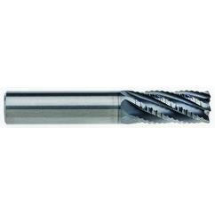 3/8" Dia. - 1/2" LOC - 2" OAL - .030 CR 6FL Carbide End Mill - AlCrNx - Industrial Tool & Supply