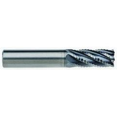1/4" Dia. - 3/4" LOC - 2-1/2" OAL - .015 CR 6FL Carbide End Mill - AlCrNx - Industrial Tool & Supply