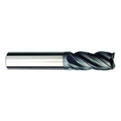 5/8 Dia. x 4 Overall Length 4-Flute .060 C/R Solid Carbide SE End Mill-Round Shank-Center Cut-AlCrN-X - Industrial Tool & Supply