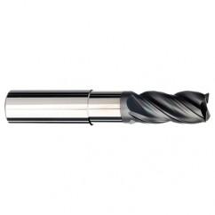1 Dia. x 7 Overall Length 4-Flute .030 C/R Solid Carbide SE End Mill-Round Shank-Center Cut-AlCrN-X - Industrial Tool & Supply