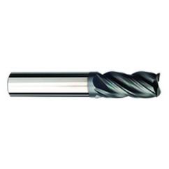 5/16 Dia. x 3 Overall Length 4-Flute .015 C/R Solid Carbide SE End Mill-Round Shank-Center Cut-AlCrN-X - Industrial Tool & Supply