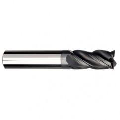 1/2 Dia. x 6 Overall Length 4-Flute .060 C/R Solid Carbide SE End Mill-Round Shank-Center Cut-AlCrN-X - Industrial Tool & Supply
