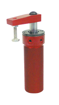 Round Threaded Body Pneumatic Swing Cylinder - #8215 .50'' Vertical Clamp Stroke - With Arm - RH Swing - Industrial Tool & Supply