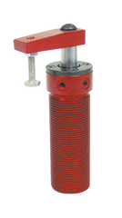 Round Threaded Body Pneumatic Swing Cylinder - #8415 .50'' Vertical Clamp Stroke - With Arm - RH Swing - Industrial Tool & Supply