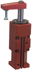 Block Style Pneumatic Swing Cylinder - #8116 .38'' Vertical Clamp Stroke - With Arm - LH Swing - Industrial Tool & Supply