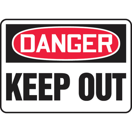 Sign, Danger Keep Out, 7″ × 10″, Aluminum - Industrial Tool & Supply