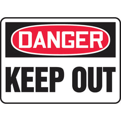 Sign, Danger Keep Out, 10″ × 14″, Aluminum - Industrial Tool & Supply