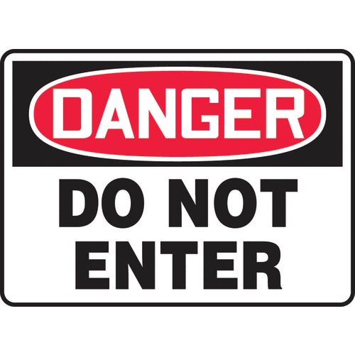 Sign, Danger Do Not Enter, 10″ × 14″, Aluminum - Industrial Tool & Supply