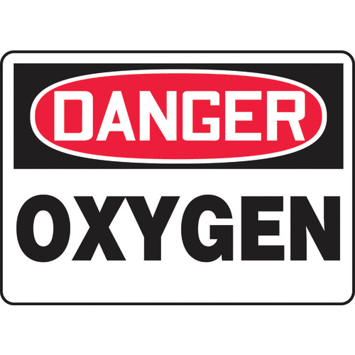 Sign, Danger Oxygen, 10″ × 14″, Vinyl - Industrial Tool & Supply
