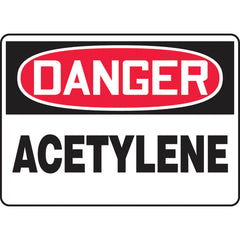 Sign, Danger Acetylene, 7″ × 10″, Vinyl - Industrial Tool & Supply