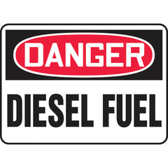 Sign, Danger Diesel Fuel, 7″ × 10″, Vinyl - Industrial Tool & Supply