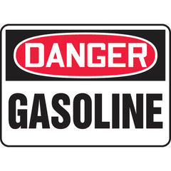 Sign, Danger Gasoline, 7″ × 10″, Vinyl - Industrial Tool & Supply