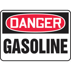 Sign, Danger Gasoline, 7″ × 10″, Plastic - Industrial Tool & Supply