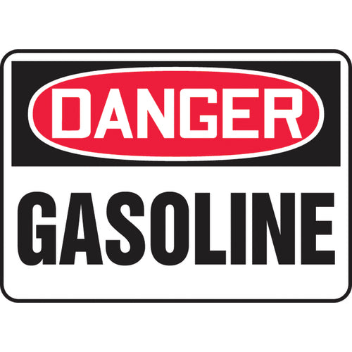 Sign, Danger Gasoline, 10″ × 14″, Plastic - Industrial Tool & Supply