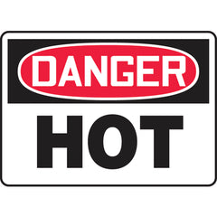 Sign, Danger Hot, 10″ × 14″, Aluminum - Industrial Tool & Supply