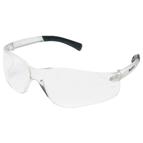 Safety Glasses - Clear Anti-Fog Lens - Chrome Frame S21 Style - Industrial Tool & Supply