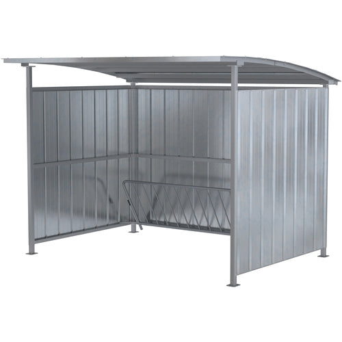 Galvanized Multi-Duty Bicycle Shelter 120″ - Exact Industrial Supply