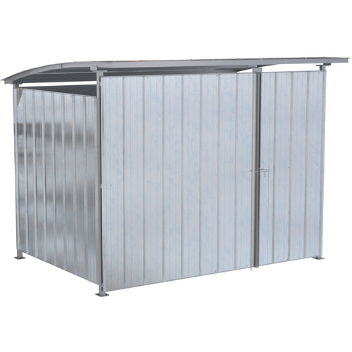 Galvanized Multi-Duty Shed W/Front Doors 120″ - Exact Industrial Supply