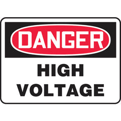 Sign, Danger High Voltage, 7″ × 10″, Plastic - Industrial Tool & Supply