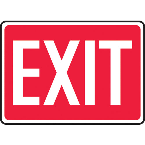 Sign, Exit, 10″ × 14″, Vinyl - Industrial Tool & Supply