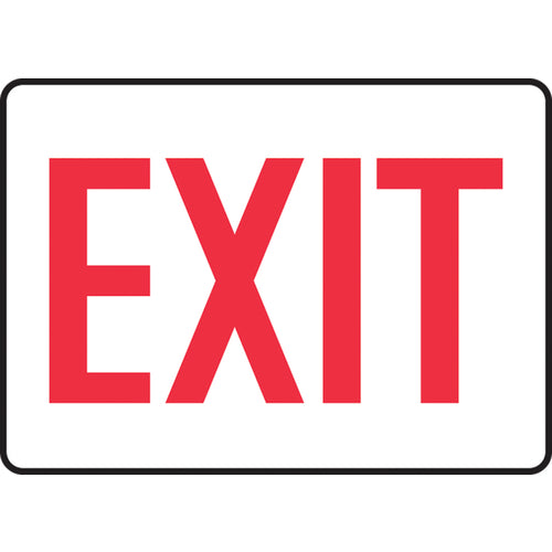 Sign, Exit, 10″ × 14″, Aluminum - Industrial Tool & Supply