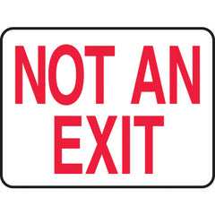 Sign, Not An Exit, 7″ × 10″, Aluminum - Industrial Tool & Supply