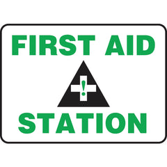 Sign, First Aid Station, 10″ × 14″, Vinyl - Industrial Tool & Supply