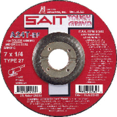 7″ × 1/4″ × 7/8″ - Aluminum Oxide A24N - Depressed Center Wheel - Industrial Tool & Supply