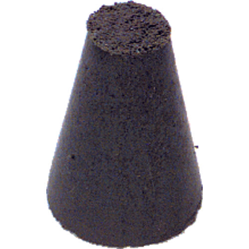 1″ × 5/8″-1/4″ × 1/4″ - Tapered Resin Bonded Rubber Cone (Fine Grit) - Industrial Tool & Supply