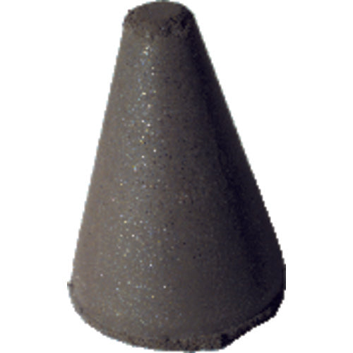 1 1/4″ × 7/8″-1/4″ × 1/4″ - Tapered Resin Bonded Rubber Cone (Medium Grit) - Industrial Tool & Supply